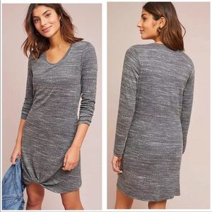 Anthropologie Dolan Grey Basic 3/4 Sleeve Dress